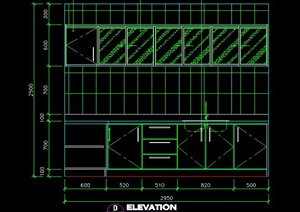 厨房橱柜立面图CAD图