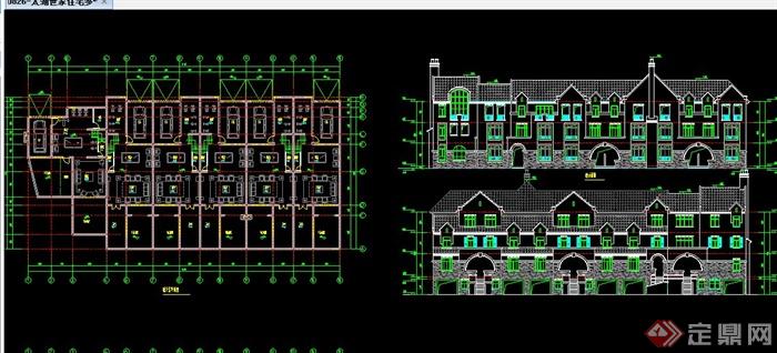某英式风格独栋豪华别墅建筑设计SU模型含CAD施工图(8)