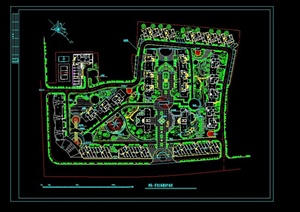 某现代简约住宅小区景观规划设计CAD方案