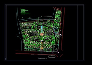 某现代简约风格住宅小区景观规划设计CAD方案图