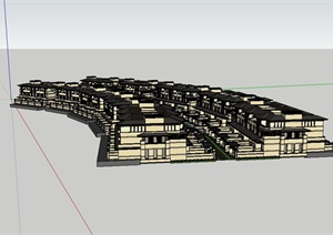 某新古典风格小区别墅建筑设计SU(草图大师)模型