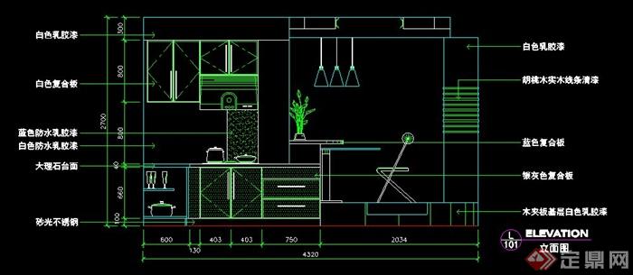 家装住宅厨房立面图CAD图(1)