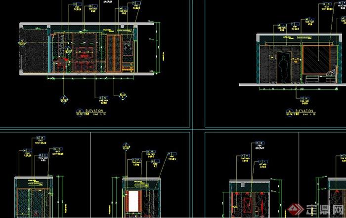 某简约欧式风格住宅室内装饰设计CAD施工图(3)