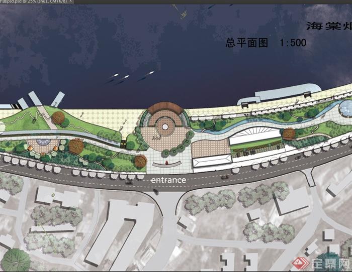 某滨水公园景观规划设计PSD方案(3)