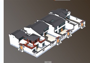 某古典中式风格四合院住宅建筑设计CAD施工图