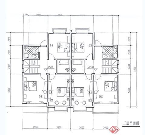 住宅别墅建筑平面方案图(4)