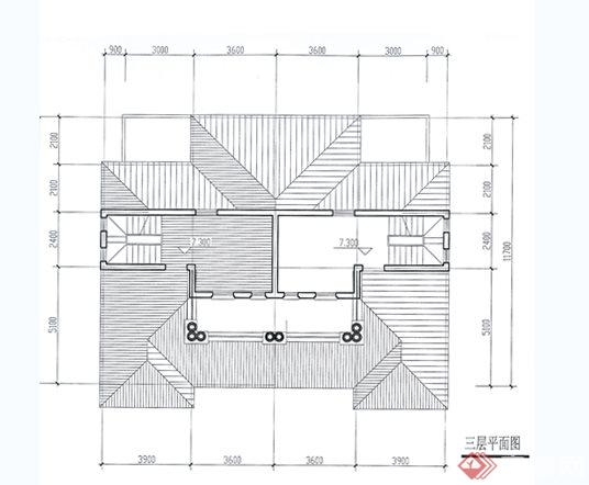 住宅别墅建筑平面方案图(5)