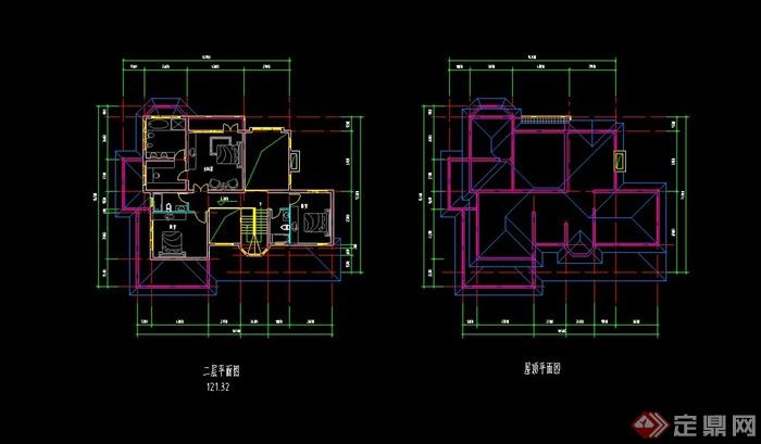 某欧式风格滨水别墅建筑设计CAD施工图含JPG图片(4)