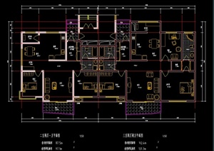 某经典住宅户型图设计CAD方案
