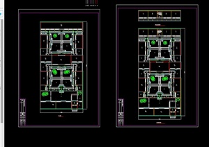 某古典中式风格四合院建筑设计CAD方案图