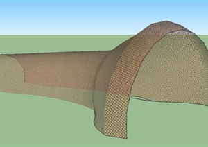 简约网架设计SU(草图大师)模型