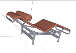 某现代风格休闲躺椅设计SU(草图大师)模型