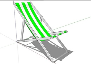 某现代风格帆布躺椅设计SU(草图大师)模型