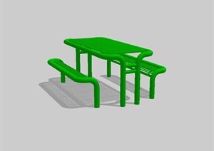 现代风格铁桌椅组合设计SU(草图大师)模型