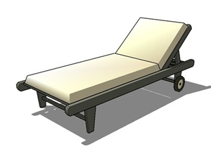 某现代简约风格休闲躺椅设计SU(草图大师)模型
