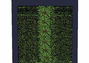立体绿化植物墙SU(草图大师)模型