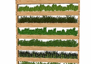立体绿化种植池花架SU(草图大师)模型