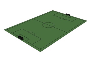 某现代风格足球运动场地设计SU(草图大师)模型