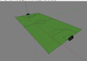 现代风格足球运动场地建筑设计SU(草图大师)模型