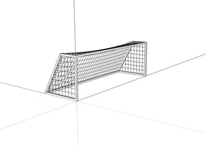 某现代风格运动场地足球门设计SU(草图大师)模型