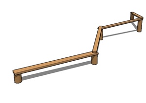 现代园林景观体育健身器材设计SU(草图大师)模型