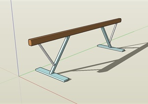 现代风格详细体育健身器材设计SU(草图大师)模型