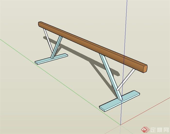 现代风格详细体育健身器材设计su模型(2)