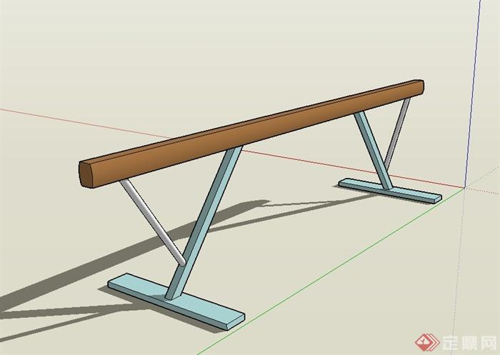 现代风格详细体育健身器材设计su模型(3)