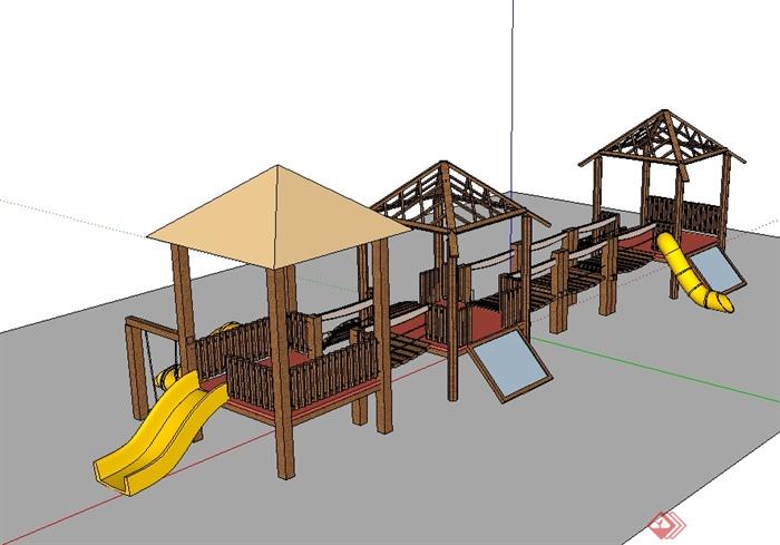 现代风格详细儿童设施设计su模型(3)