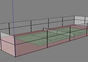 网球场单体设计SU(草图大师)模型