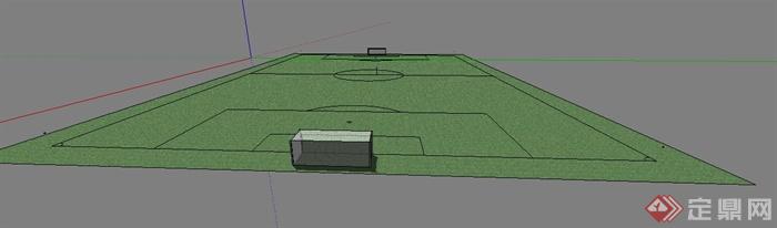 简约足球场设计su模型(2)