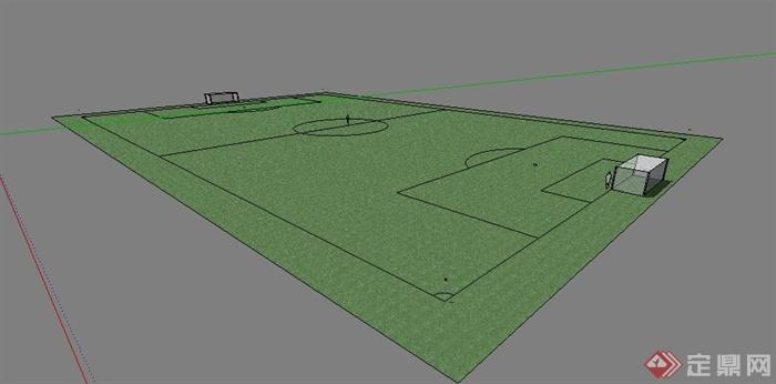 简约足球场设计su模型(1)