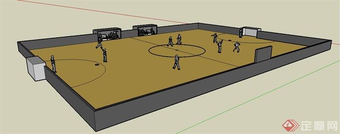 围和状足球场设计su模型(2)