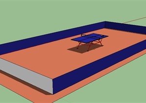 乒乓球赛场设计SU(草图大师)模型