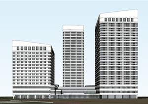 精品大酒店建筑设计SU(草图大师)模型