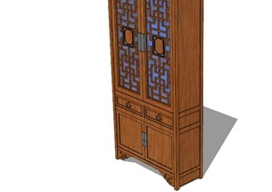中式风格衣柜设计SU(草图大师)模型