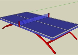 蓝色乒乓球桌SU(草图大师)模型