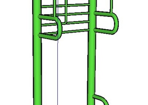 户外绿色健身器材SU(草图大师)模型