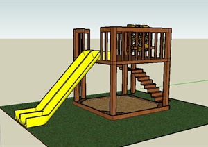 木质儿童设施设计SU(草图大师)模型