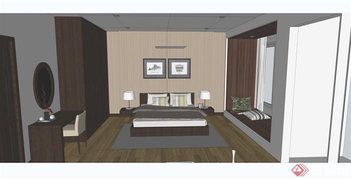 现代风格详细室内空间住宅设计su模型(2)