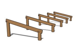 某现代风格简单的健身器材设计SU(草图大师)模型