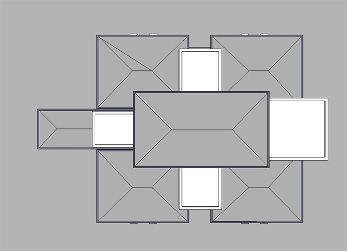 现代国宾馆酒店ＳＵ单体模型(附CAD平立面图+效果图)(7)