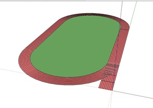 大学体育运动场地设计SU(草图大师)模型