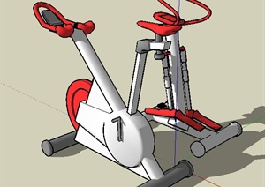 两款室内健身设施SU(草图大师)模型