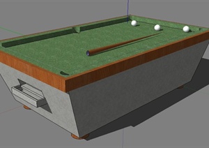 台球桌单体素材SU(草图大师)模型