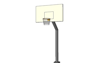 现代风格简单的篮球架设计SU(草图大师)模型