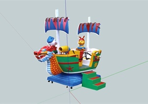 现代风格2d儿童设施设计SU(草图大师)模型