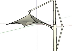 单臂张拉膜设计SU(草图大师)模型