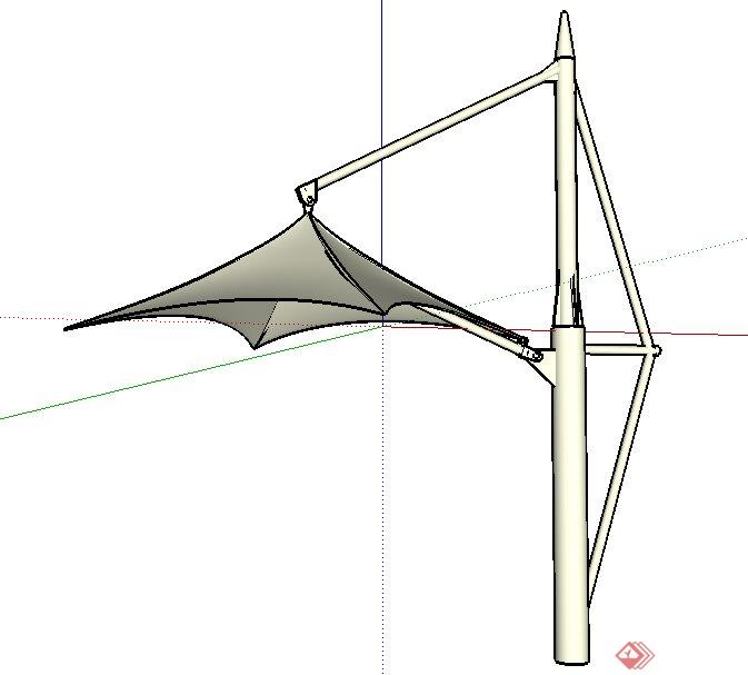 单臂张拉膜设计su模型(1)