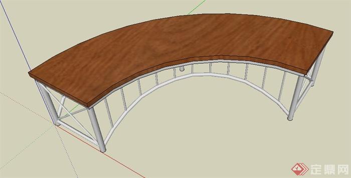 平板弧形桥su模型(3)